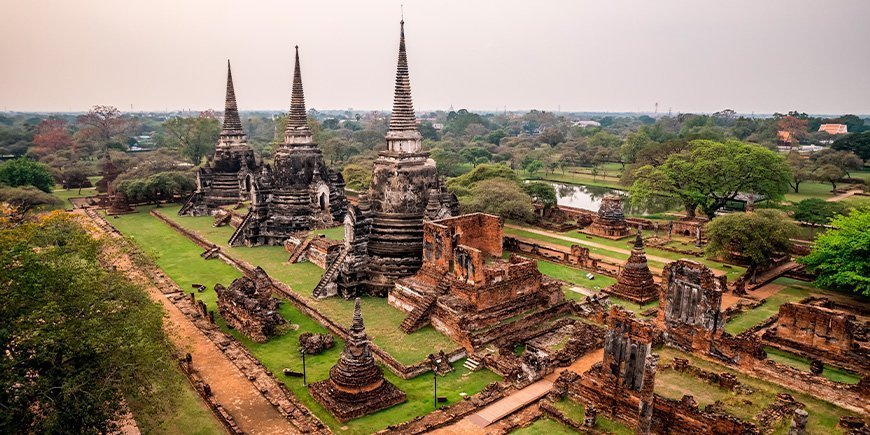 Wat Phra Si Sanphetin temppeli Ayutthayassa.