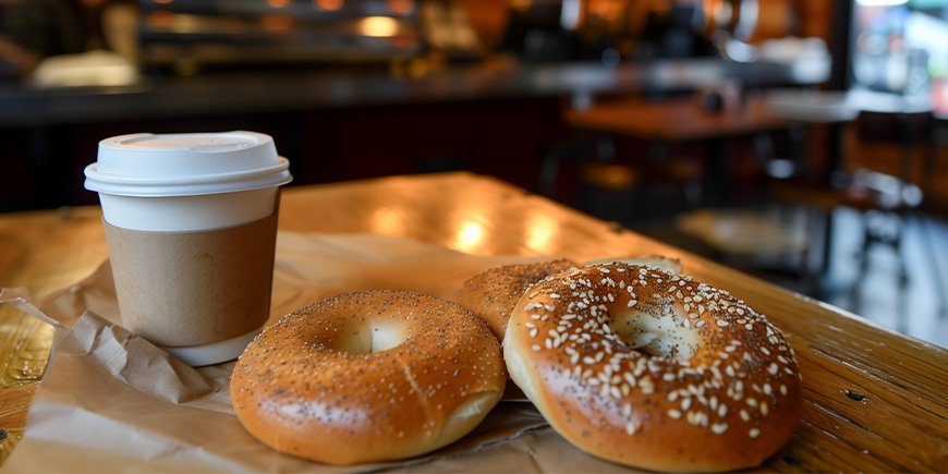 Bagelit ja kahvi